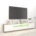 Armario TV con luces LED blanco y roble Sonoma 200x35x40 cm