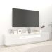 vidaXL Mueble para TV con luces LED blanco brillante 200x35x40 cm