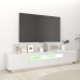 vidaXL Mueble para TV con luces LED blanco brillante 200x35x40 cm