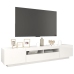 vidaXL Mueble para TV con luces LED blanco brillante 200x35x40 cm