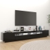 Mueble para TV con luces LED negro 260x35x40 cm