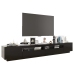 Mueble para TV con luces LED negro 260x35x40 cm