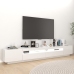 Mueble para TV con luces LED blanco brillante 260x35x40 cm