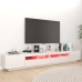 Mueble para TV con luces LED blanco brillante 260x35x40 cm