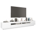 Mueble para TV con luces LED blanco brillante 260x35x40 cm