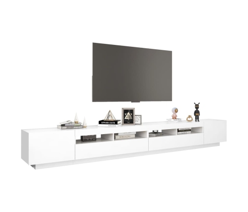 Mueble para TV con luces LED blanco 300x35x40 cm