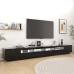 Mueble para TV con luces LED negro 300x35x40 cm