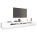 Mueble para TV con luces LED blanco brillante 300x35x40 cm