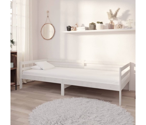 Sofá cama sin colchón madera maciza de pino blanco 90x200 cm