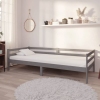 Sofá cama sin colchón madera maciza de pino gris 90x200 cm