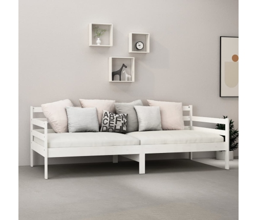 Sofá cama sin colchón madera maciza de pino blanco 90x200 cm