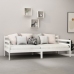 Sofá cama sin colchón madera maciza de pino blanco 90x200 cm