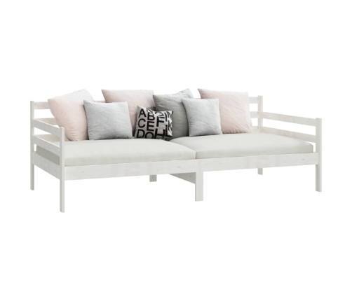 Sofá cama sin colchón madera maciza de pino blanco 90x200 cm