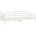 Sofá cama sin colchón madera maciza de pino blanco 90x200 cm