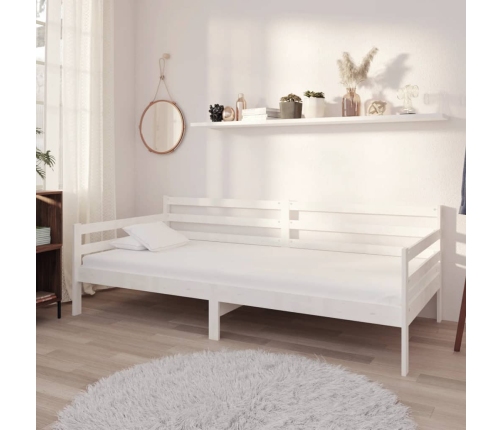 Sofá cama sin colchón madera maciza de pino blanco 90x200 cm