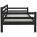 Sofá cama sin colchón madera maciza de pino negro 90x200 cm