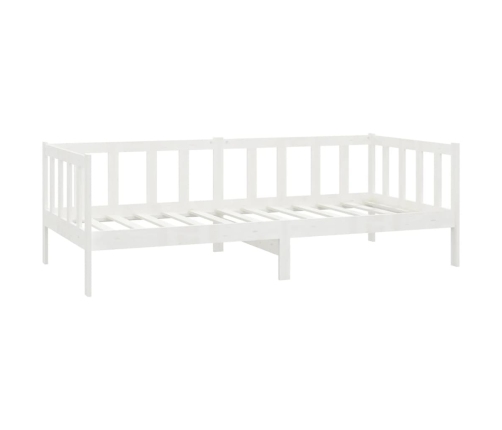 vidaXL Cama de día de madera maciza de pino blanco 90x200 cm