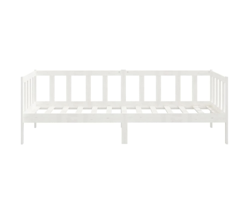 vidaXL Cama de día de madera maciza de pino blanco 90x200 cm