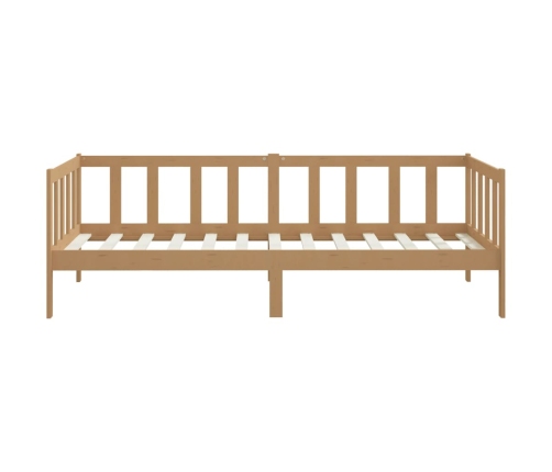 vidaXL Cama de día de madera maciza de pino marrón miel 90x200 cm