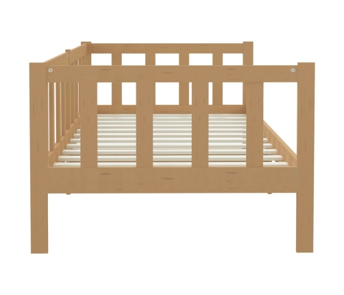 vidaXL Cama de día de madera maciza de pino marrón miel 90x200 cm