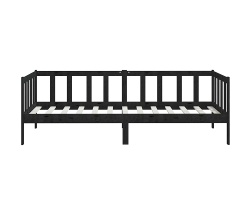 Cama de día de madera maciza de pino negro 90x200 cm