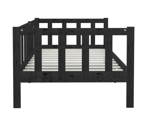 Cama de día de madera maciza de pino negro 90x200 cm