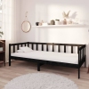 Sofá cama sin colchón madera maciza de pino negro 90x200 cm