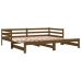 Sofá cama extraíble madera maciza pino marrón miel 2x(90x200)cm