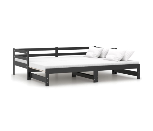 Sofá cama extraíble sin colchón negro 2x(90x200) cm