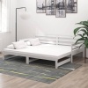 Sofá cama extraíble madera maciza de pino blanco 2x(90x200) cm