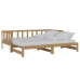 Sofá cama extraíble madera de pino marrón miel 2x(90x200) cm