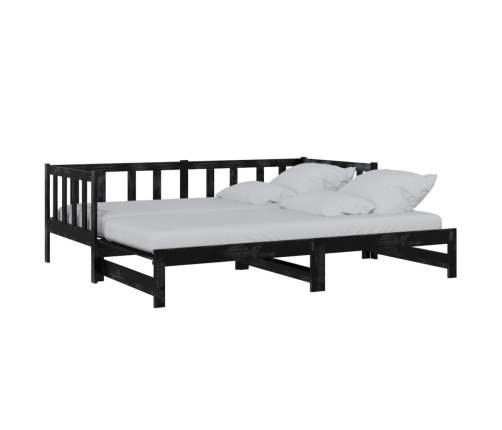 Sofá cama extraíble sin colchón negro 2x(90x200) cm