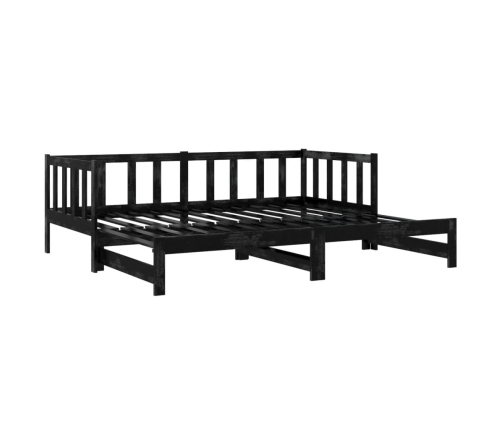 Sofá cama extraíble sin colchón negro 2x(90x200) cm