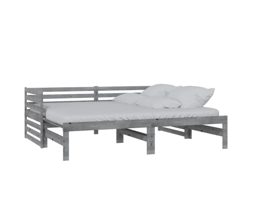 Sofá cama extraíble sin colchón gris 2x(90x200) cm