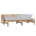 Sofá cama extraíble madera maciza pino marrón miel 2x(90x200)cm