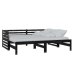 Sofá cama extraíble sin colchón negro 2x(90x200) cm