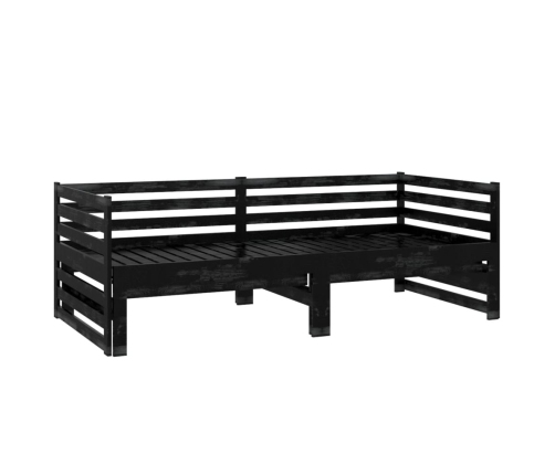 Sofá cama extraíble sin colchón negro 2x(90x200) cm