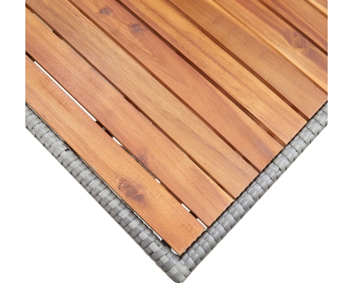 vidaXL Mesa de jardín de madera maciza de acacia gris 120x70x66 cm