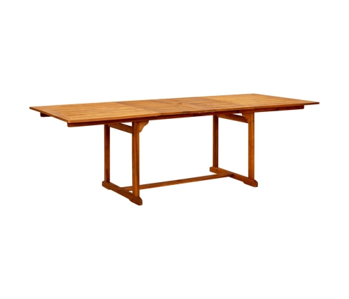 Mesa de comedor jardín madera maciza acacia (160-240)x100x75 cm