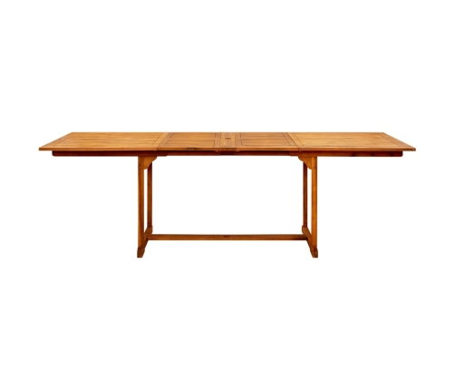 Mesa de comedor jardín madera maciza acacia (160-240)x100x75 cm