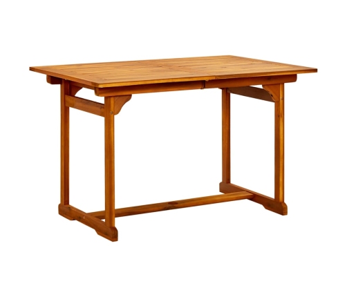 Mesa de comedor jardín madera maciza acacia (120-170)x80x75 cm