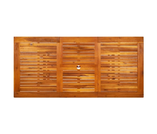 Mesa de comedor jardín madera maciza acacia (120-170)x80x75 cm