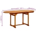 Mesa de comedor jardín madera maciza acacia (120-170)x80x75 cm