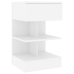 vidaXL Mesitas de noche 2 uds madera contrachapada blanco 40x35x65 cm