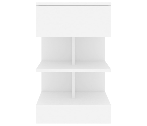 vidaXL Mesitas de noche 2 uds madera contrachapada blanco 40x35x65 cm