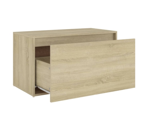 Banco pasillo madera de ingeniería roble Sonoma 80x40x45 cm