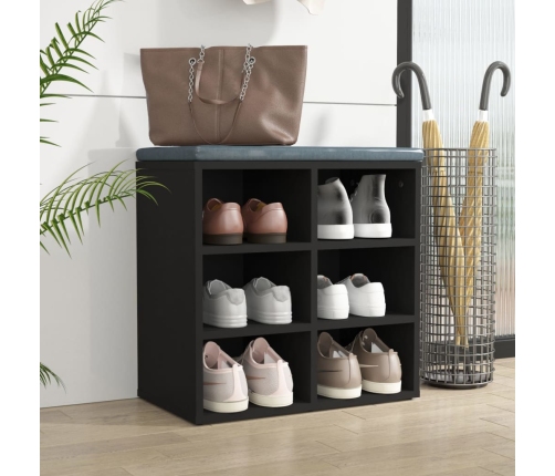 Mueble zapatero negro 52,5x30x50 cm