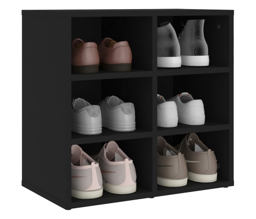 Mueble zapatero negro 52,5x30x50 cm