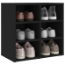 Mueble zapatero negro 52,5x30x50 cm