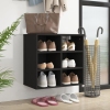 Mueble zapatero negro 52,5x30x50 cm